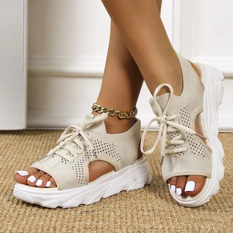 Hannah Orthopedic Knit Platform Sandals