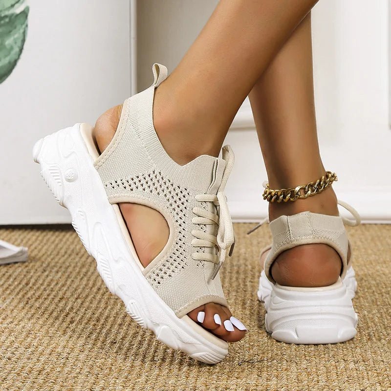 Hannah Orthopedic Knit Platform Sandals