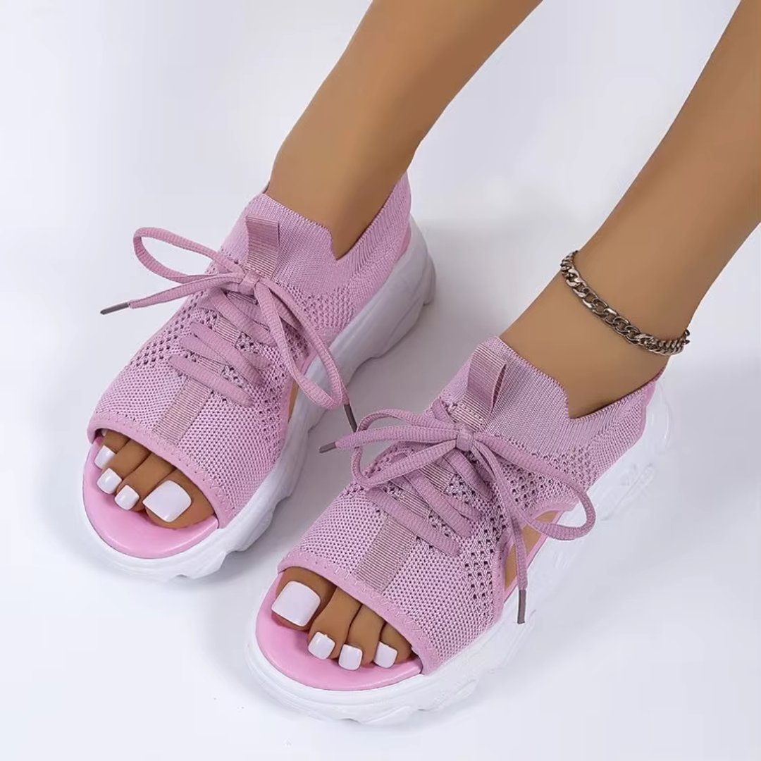 Hannah Orthopedic Knit Platform Sandals