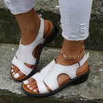 Leonie Orthopedic Wedge Slide Sandals in Faux Leather
