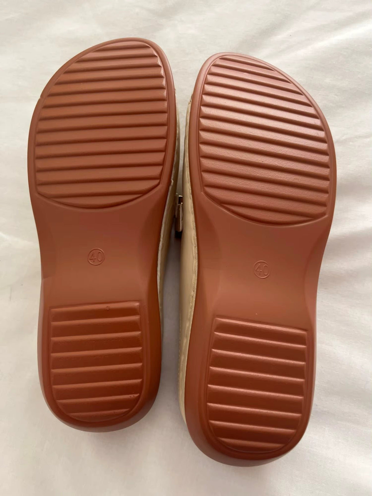 Johanna Orthopedic Wedge Slide Sandals with Metal Buckle