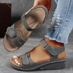 Elisabeth Orthopedic Wedge Comfort Sandals with Velcro Straps