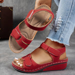 Elisabeth Orthopedic Wedge Comfort Sandals with Velcro Straps