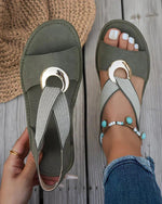 Elisabeth Orthopedic Arch Support Sandals with Metal Buckle