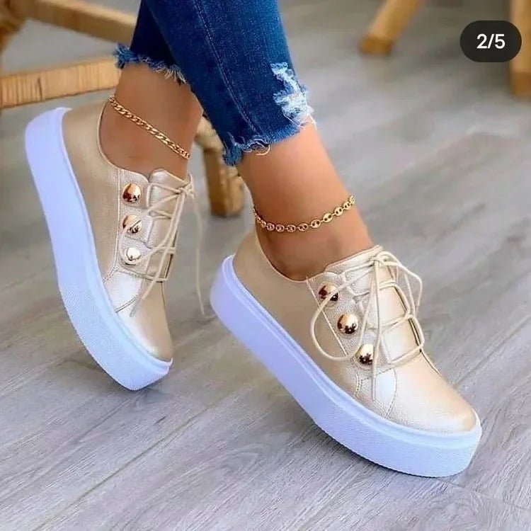 Clara Studded Orthopedic Platform Sneakers