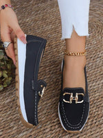 Leonie Orthopedic Non-Slip Loafers with Gold Detail