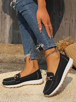 Leonie Orthopedic Non-Slip Loafers with Gold Detail
