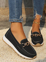 Leonie Orthopedic Non-Slip Loafers with Gold Detail