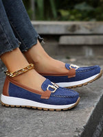 Leonie Orthopedic Non-Slip Loafers with Gold Detail
