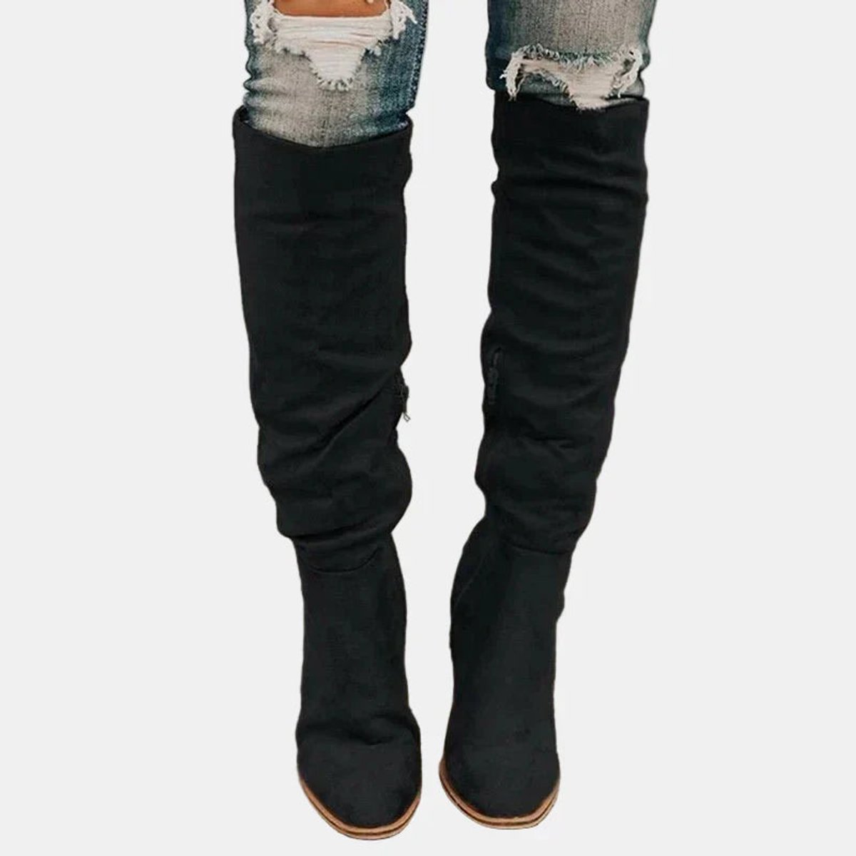 Johanna Over-the-Knee Boots with Block Heel