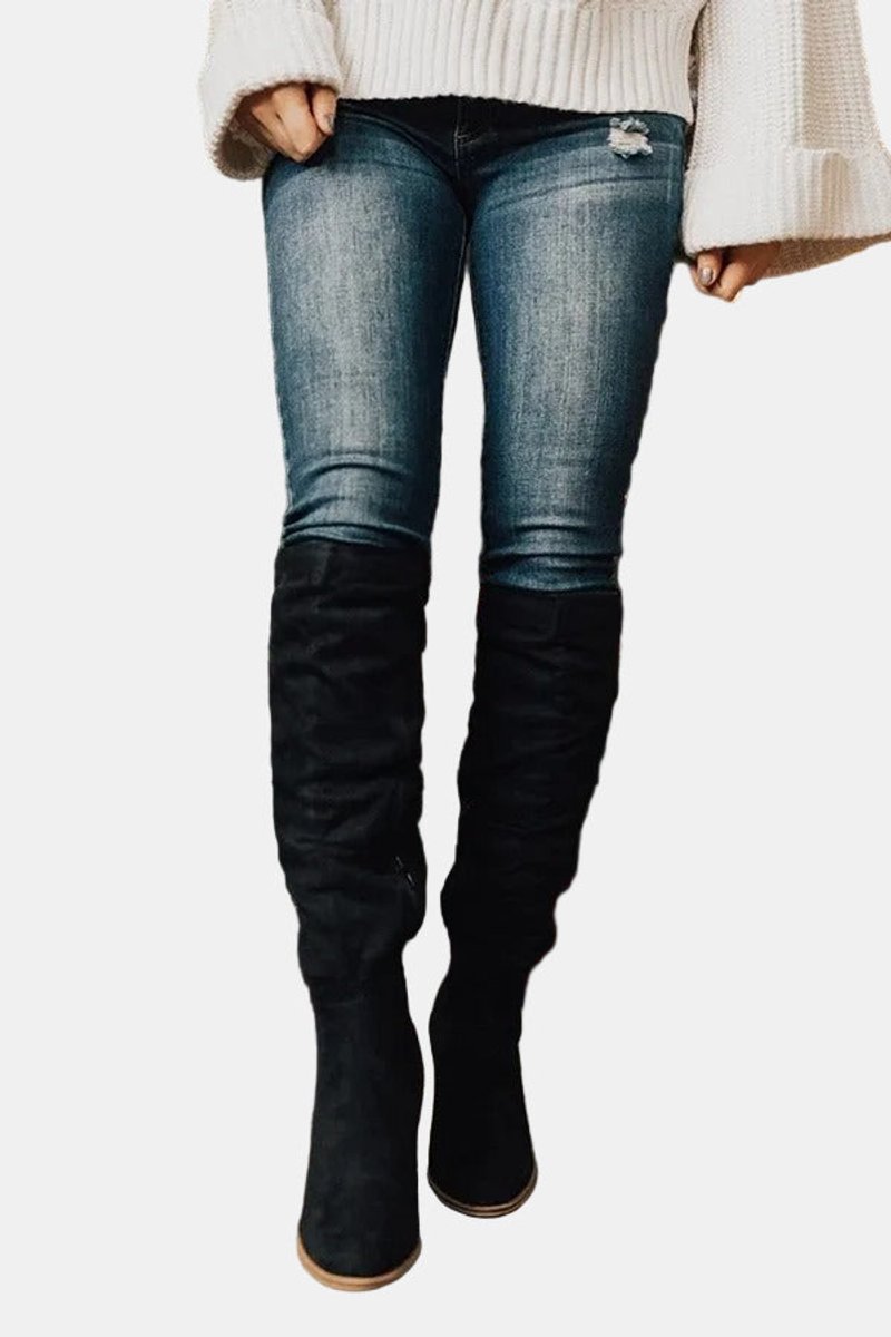 Johanna Over-the-Knee Boots with Block Heel