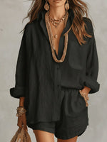 Emilia Oversized Linen Shirt and Shorts Set