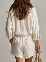 Emilia Oversized Linen Shirt and Shorts Set