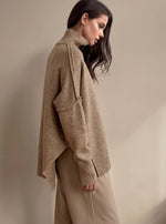Sophie Oversized Turtleneck Knit Lounge Set Wide-Leg