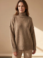 Sophie Oversized Turtleneck Knit Lounge Set Wide-Leg