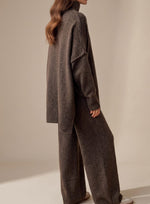 Sophie Oversized Turtleneck Knit Lounge Set Wide-Leg