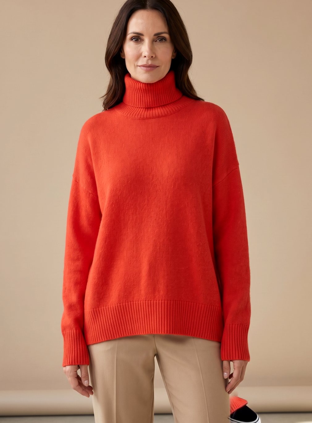 Sophie Oversized Turtleneck Knit Lounge Set Wide-Leg