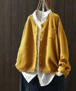 Luisa Oversized Button-Front Knit Cardigan with Pockets