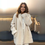 Elisabeth Oversized V-Neck Knit Cardigan with Pockets