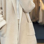 Elisabeth Oversized V-Neck Knit Cardigan with Pockets