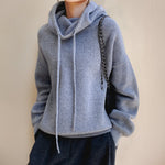 Elfriede Hooded Oversized Turtleneck Sweater