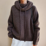 Elfriede Hooded Oversized Turtleneck Sweater