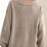 Frieda Oversized V-Neck Knit Sweater