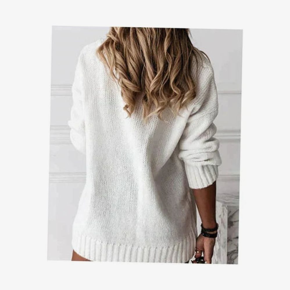 Frieda Oversized V-Neck Knit Sweater