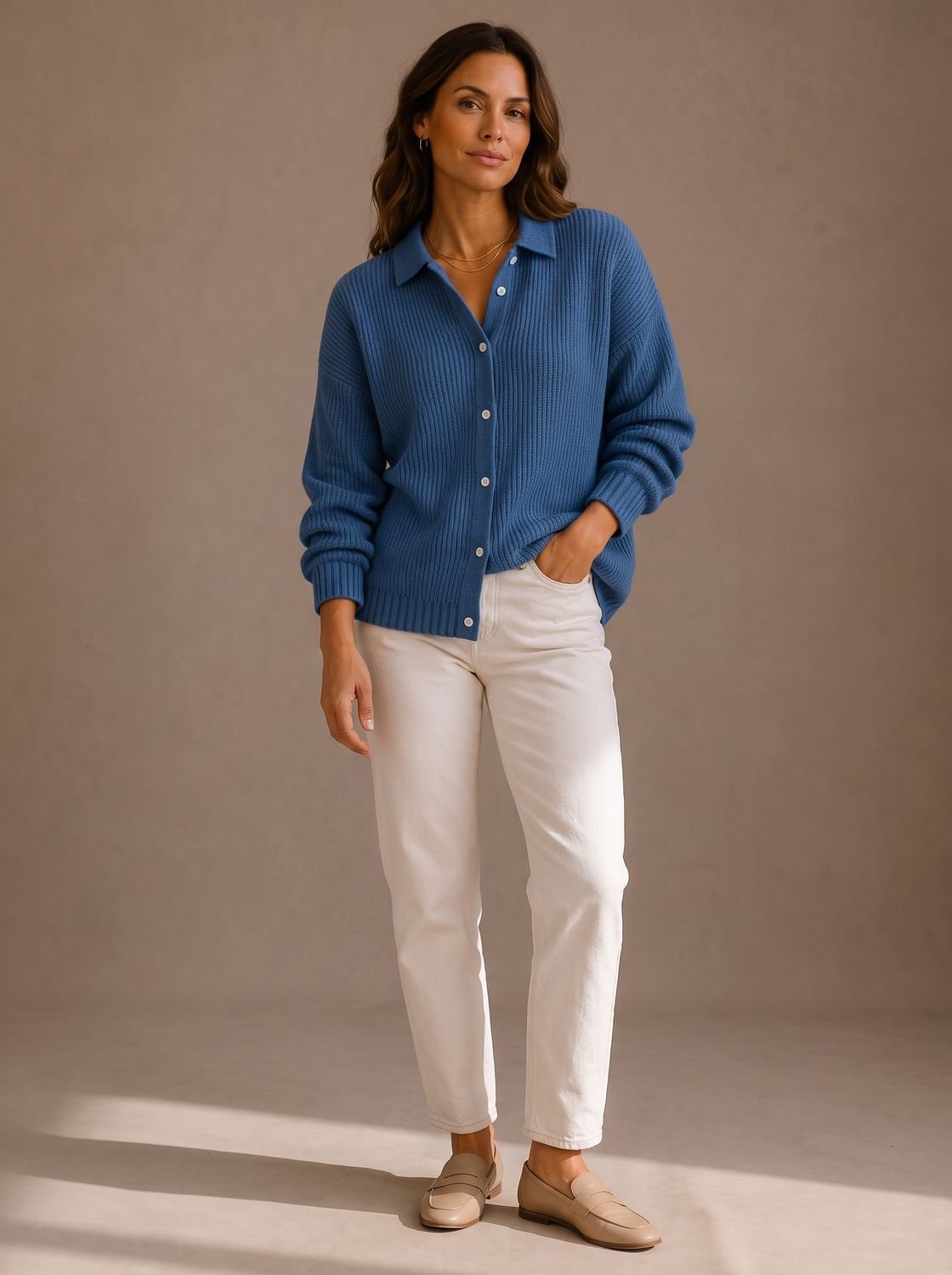 Elfriede Oversized Collared Cardigan