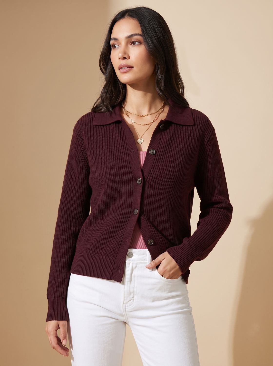 Elfriede Oversized Collared Cardigan