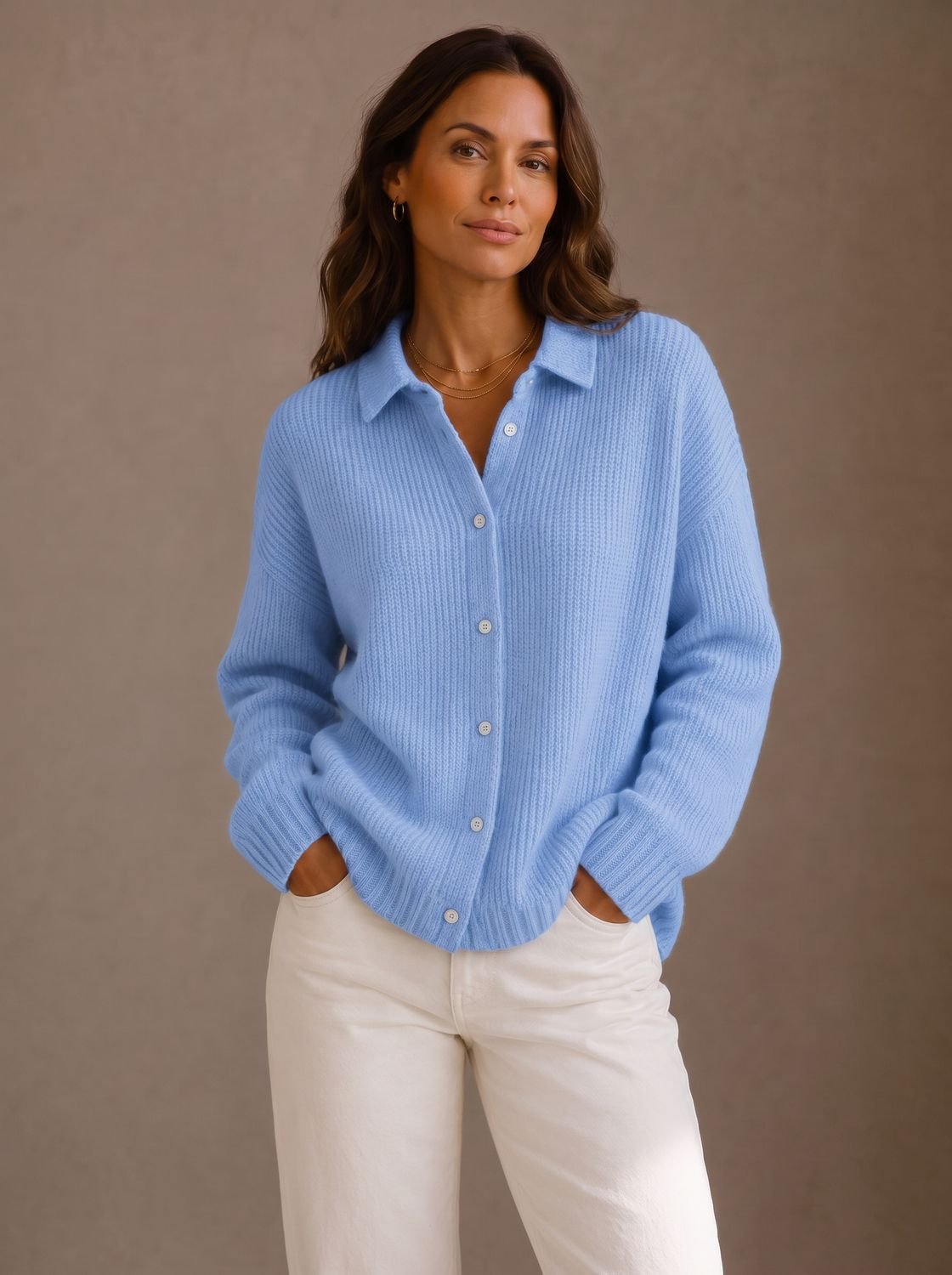 Elfriede Oversized Collared Cardigan