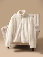 Annika Oversized Stand-Collar Fleece Jacket
