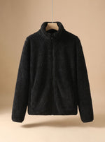 Annika Oversized Stand-Collar Fleece Jacket