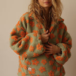 Emilia Floral Sherpa Fleece Pullover