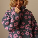 Emilia Floral Sherpa Fleece Pullover