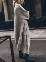Marlene Oversized Chunky Knit Cardigan with Lapel Collar