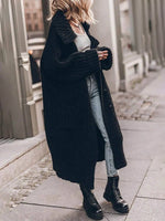 Marlene Oversized Chunky Knit Cardigan with Lapel Collar