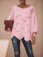 Frieda Oversized Hollow-Out Knit Sweater