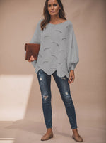 Frieda Oversized Hollow-Out Knit Sweater