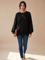 Frieda Oversized Hollow-Out Knit Sweater