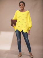 Frieda Oversized Hollow-Out Knit Sweater