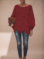 Frieda Oversized Hollow-Out Knit Sweater