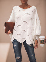 Frieda Oversized Hollow-Out Knit Sweater