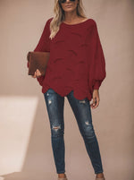Frieda Oversized Hollow-Out Knit Sweater