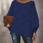 Frieda Oversized Hollow-Out Knit Sweater