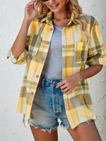 Mia Oversized Plaid Flannel Button-Down Shirt