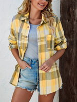 Mia Oversized Plaid Flannel Button-Down Shirt