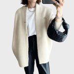 Clara Oversized Cashmere Cardigan with Snap Buttons