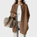 Clara Oversized Cashmere Cardigan with Snap Buttons