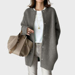 Clara Oversized Cashmere Cardigan with Snap Buttons